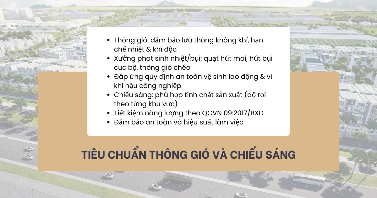 Tiêu chuẩn xây dựng nhà xưởng