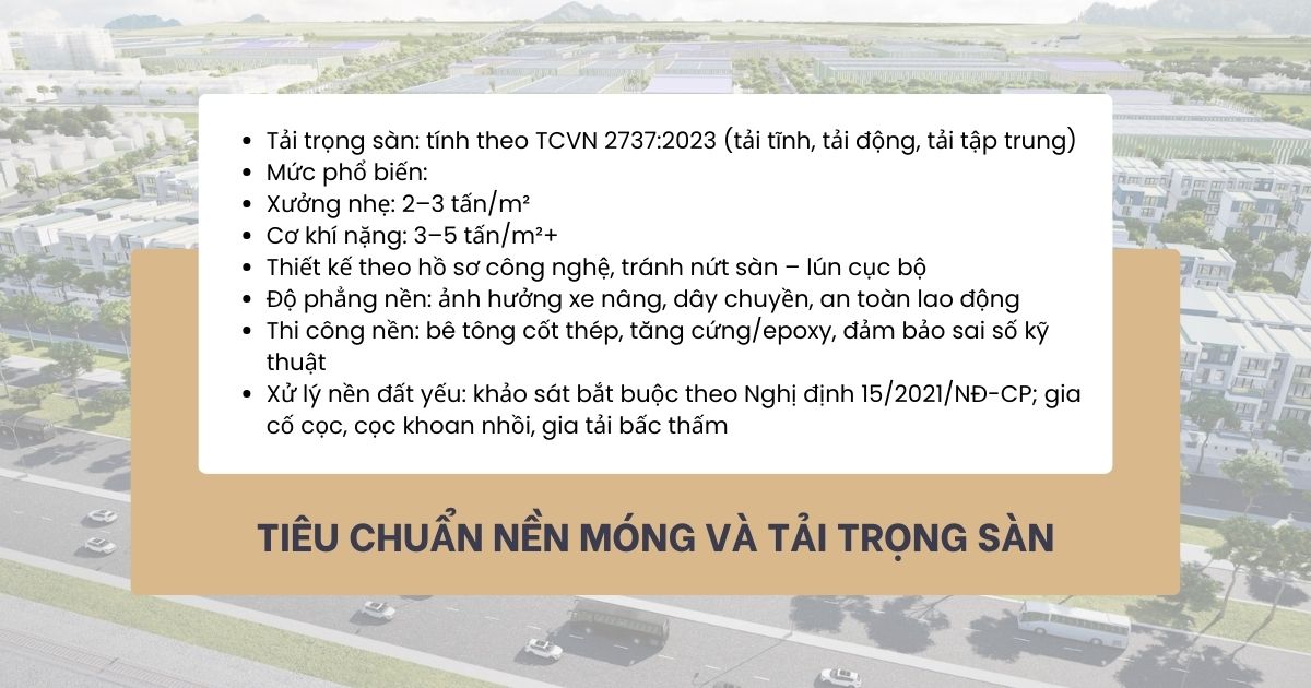 Tiêu chuẩn xây dựng nhà xưởng